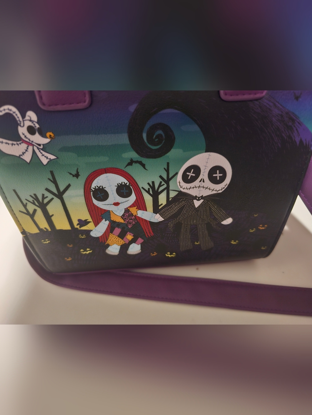 NWT! Disney's Loungefly TNBC Jack & Sally Mini-Satchel - Picture 9 of 10
